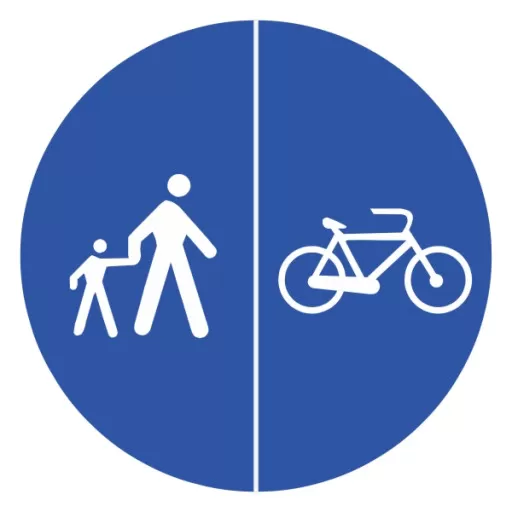 Delimitarea pistelor pentru pietoni si biciclete