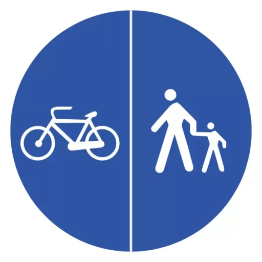 Delimitarea pistelor pentru pietoni si biciclete