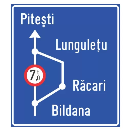 Presemnalizarea traseului de urmat in cazul unei restrictii de circulatie